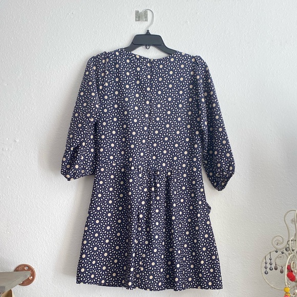 Yumi Navy Mink Dress with Pockets Sz Sm - Picture 3 of 3